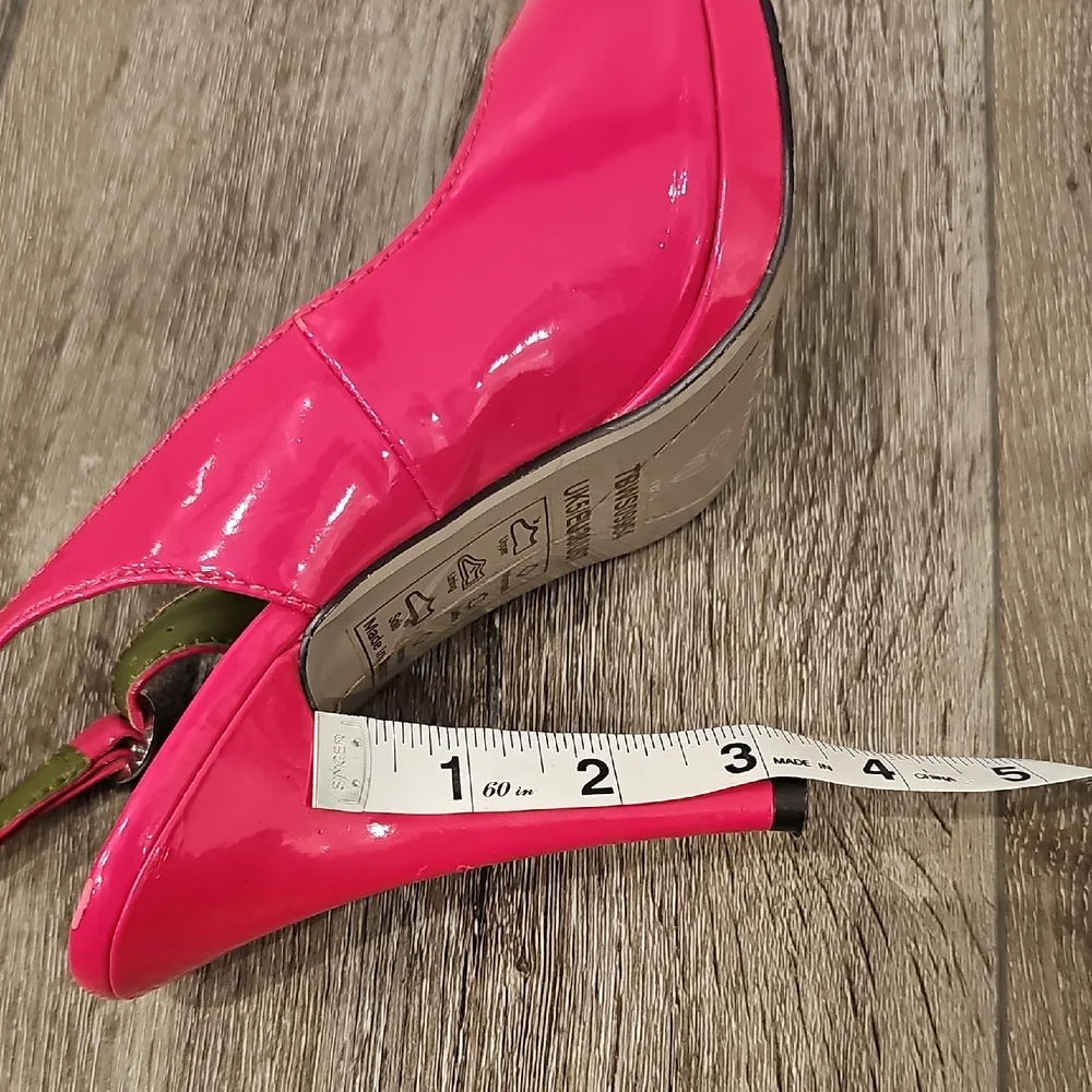 TED BAKER Vibrant Barbie Pink Peep-Toe Heels